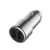 Автомобильное зарядное устройство Xiaomi ZMI Metal Car Charger QC 3.0 2USB 3.6A (AP821) серебристый